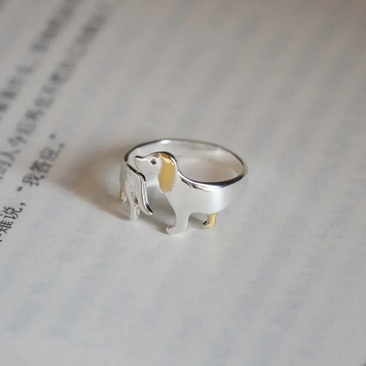 REYA – Eleganter verstellbarer Dackel-Ring aus hochwertigem 925er Sterlingsilber