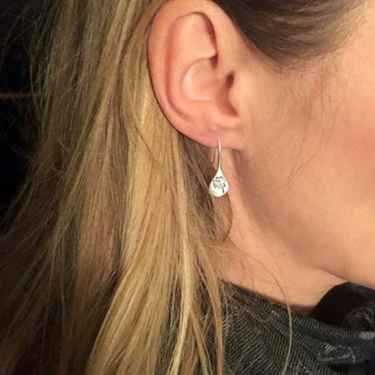 925 Sterling Silber Löwenzahn-Ohrringe